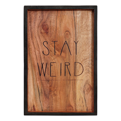 Wooden Wall decor , Quirky Wood Sign wall decor quotes - Stay Weird