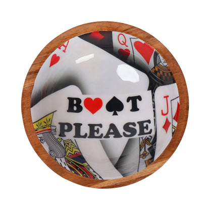 Boot Bowl, Poker bowl, Wooden Bowl with enamel - HRT