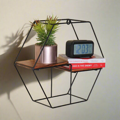 Wall Shelf for living/bedroom/bathroom - Hexagon