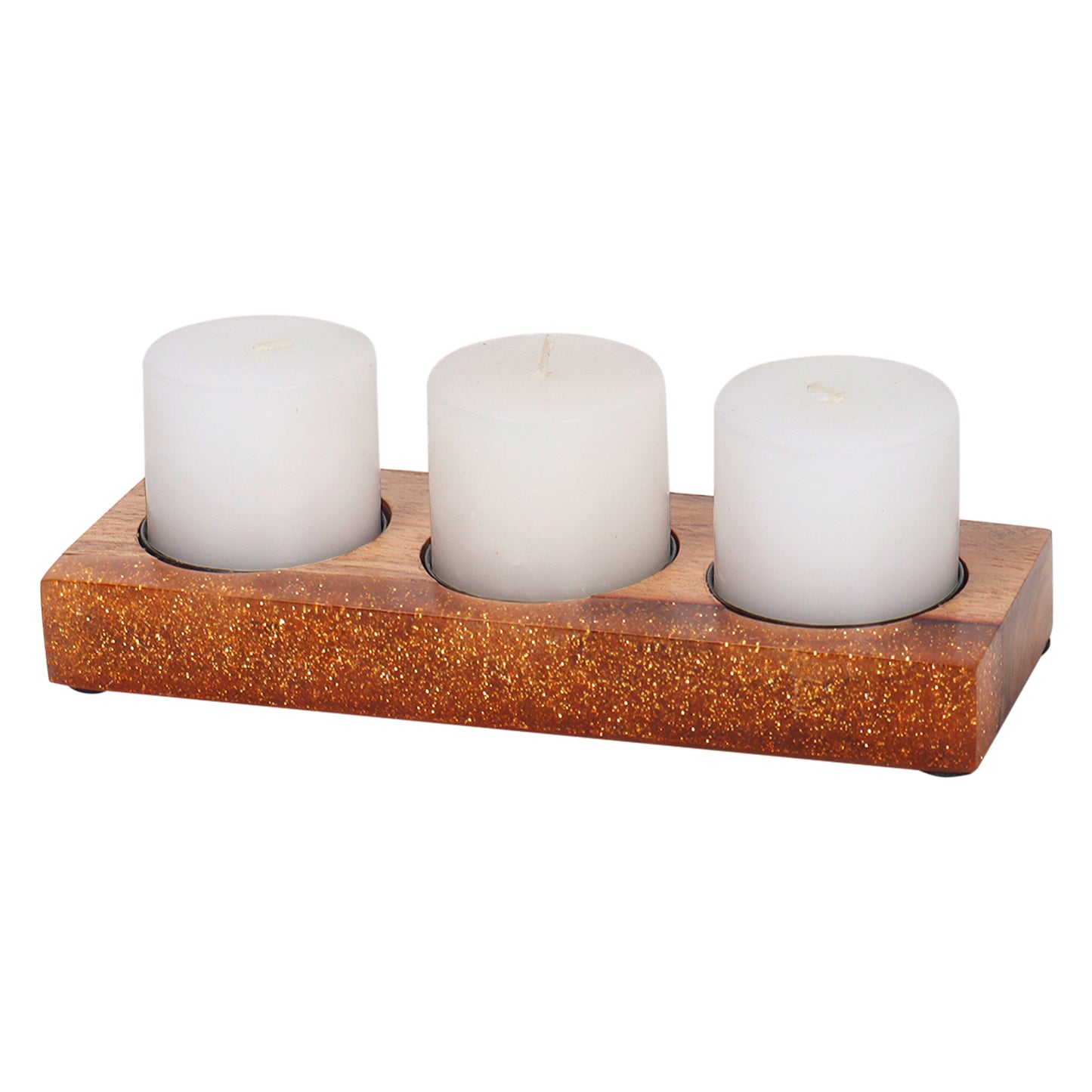 Wood and Resin Candle holder