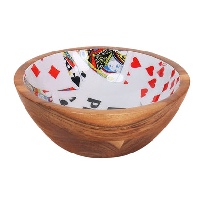 Boot Bowl, Poker bowl, Wooden Bowl with enamel - 8 x 4 inch DM