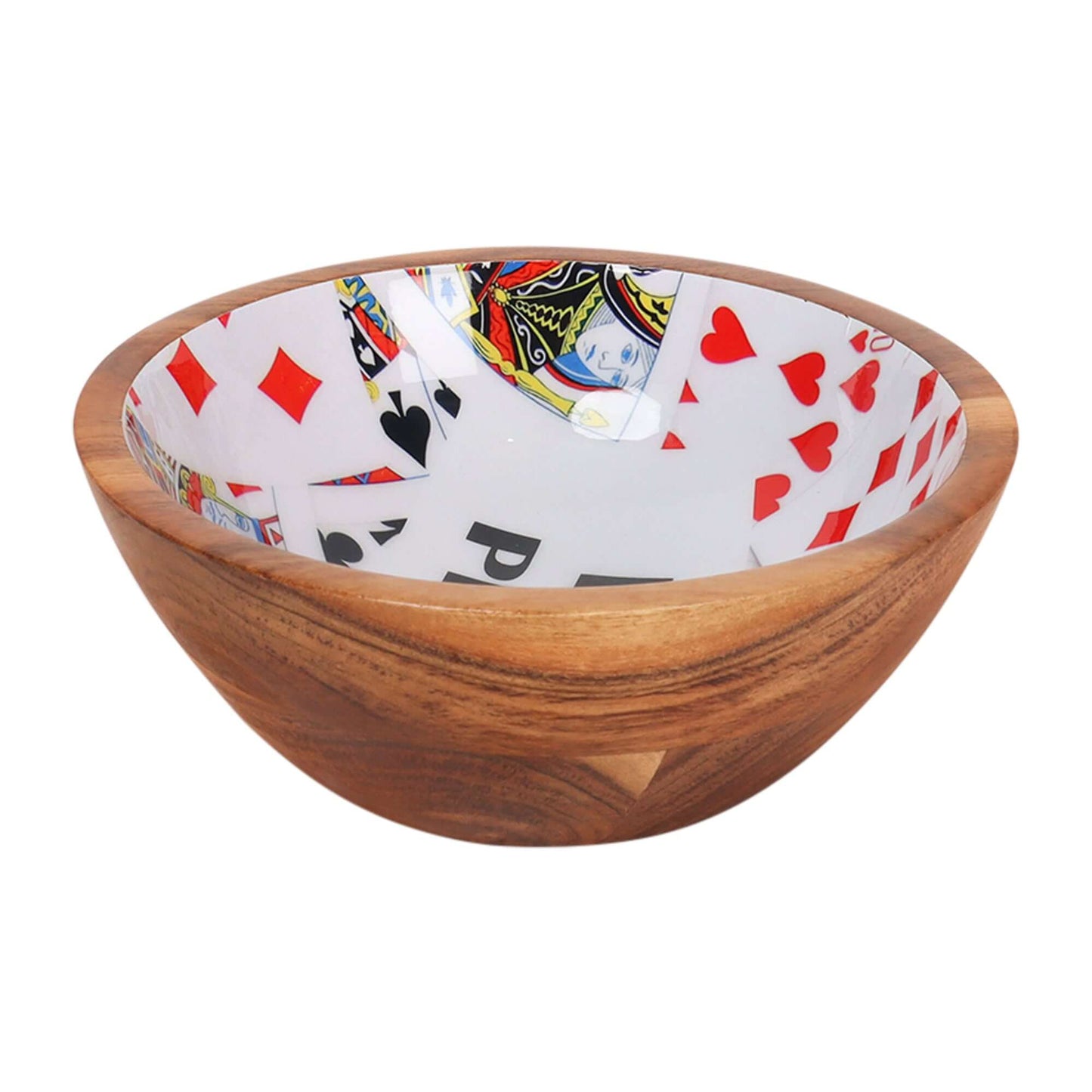 Boot Bowl, Poker bowl, Wooden Bowl with enamel - 9 x 4 inch DM