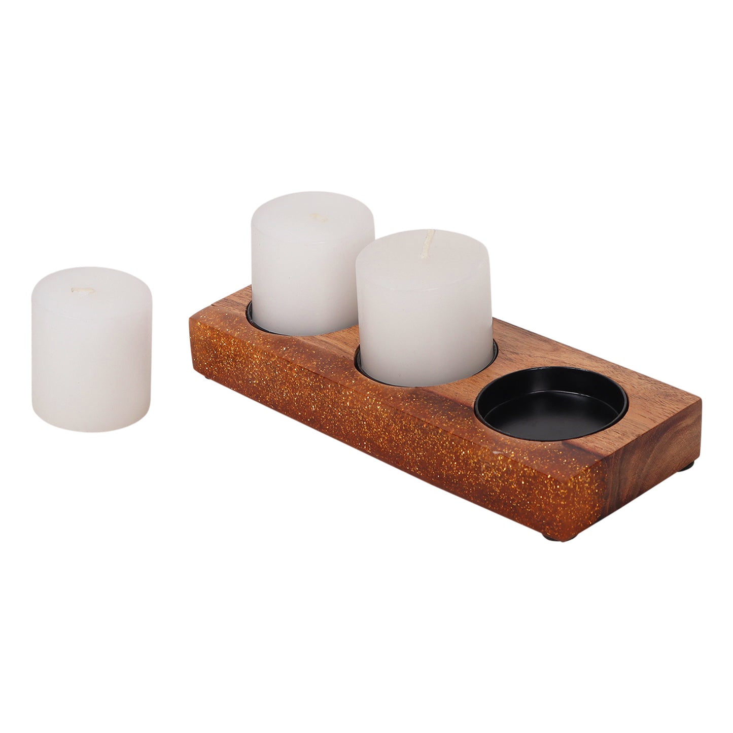 Wood and Resin Candle holder