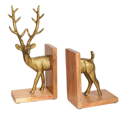 Reindeer Golden Bookends