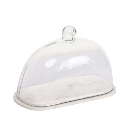 Oval Cookies Dome with marble base - 10 inch