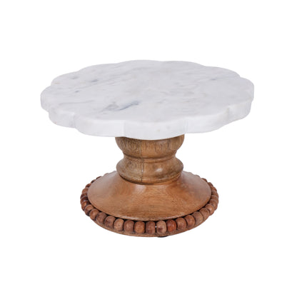 Marble Marvel: Elevate Your Dessert Display - 8 inch