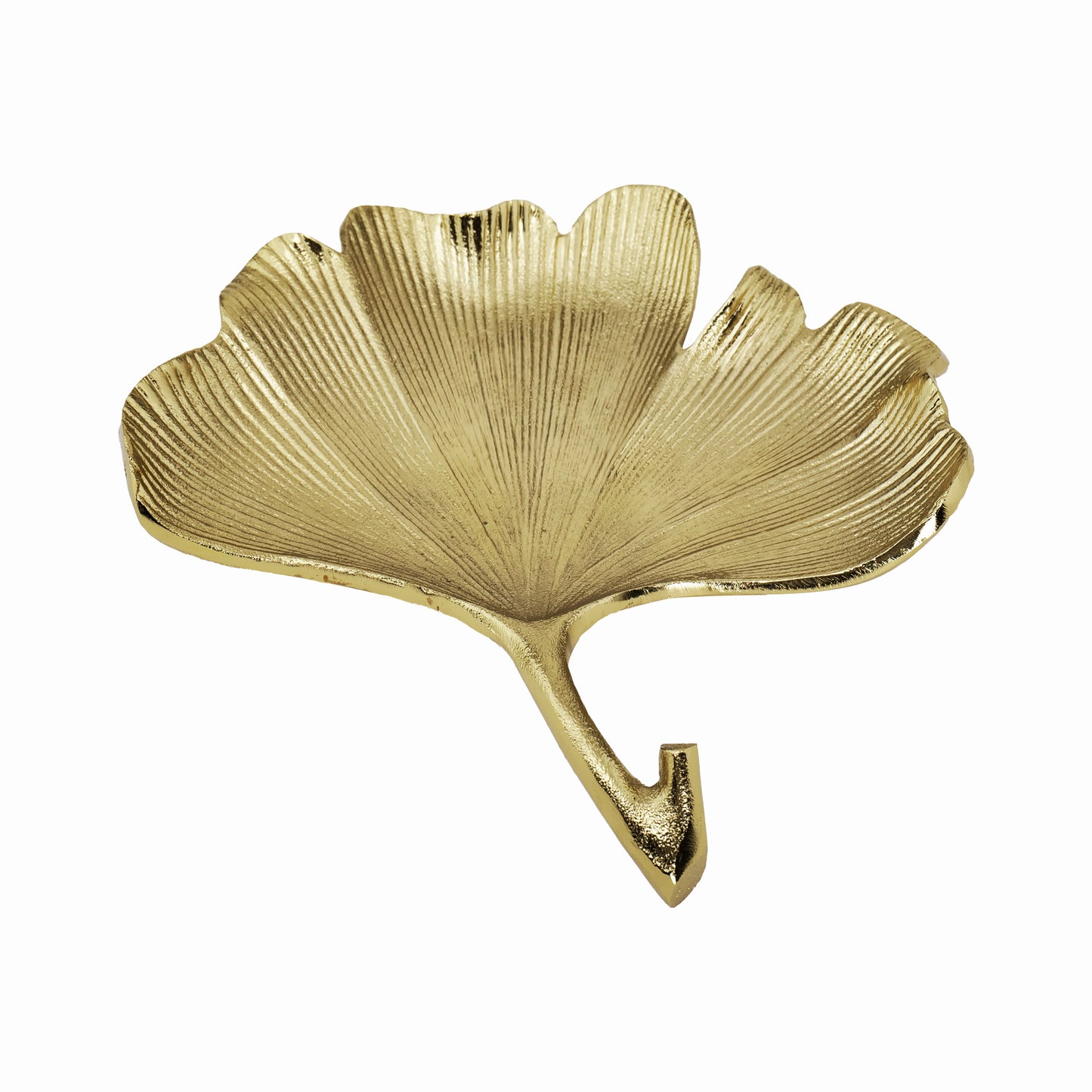 Nature's Elegance: Aluminum Leaf Platter - 11 inch