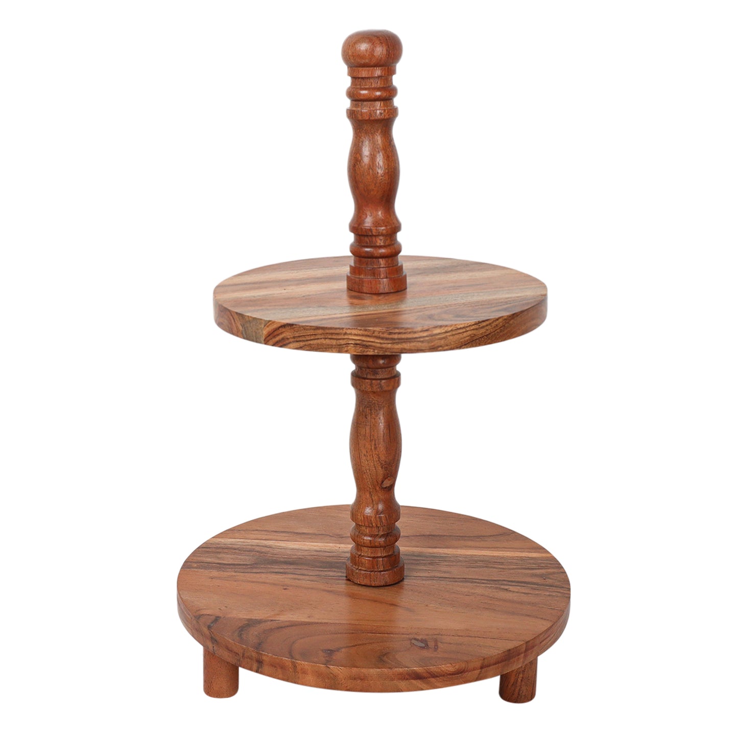 2 tier Wooden Dessert Stand