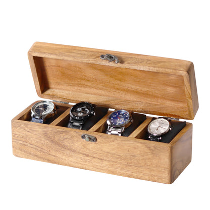 Premium Wooden Watch Case - 4 slot