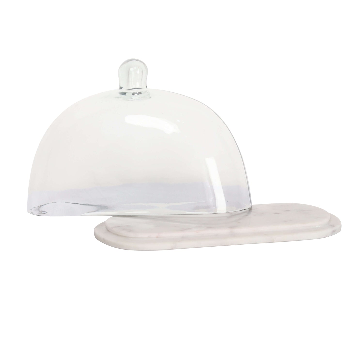 Oval Cookies Dome with marble base - 10 inch