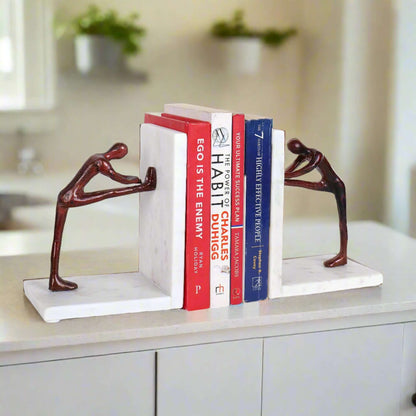 Unique Human bookend Showpiece | Decorative Book Holder Stand For Office & Home -MB