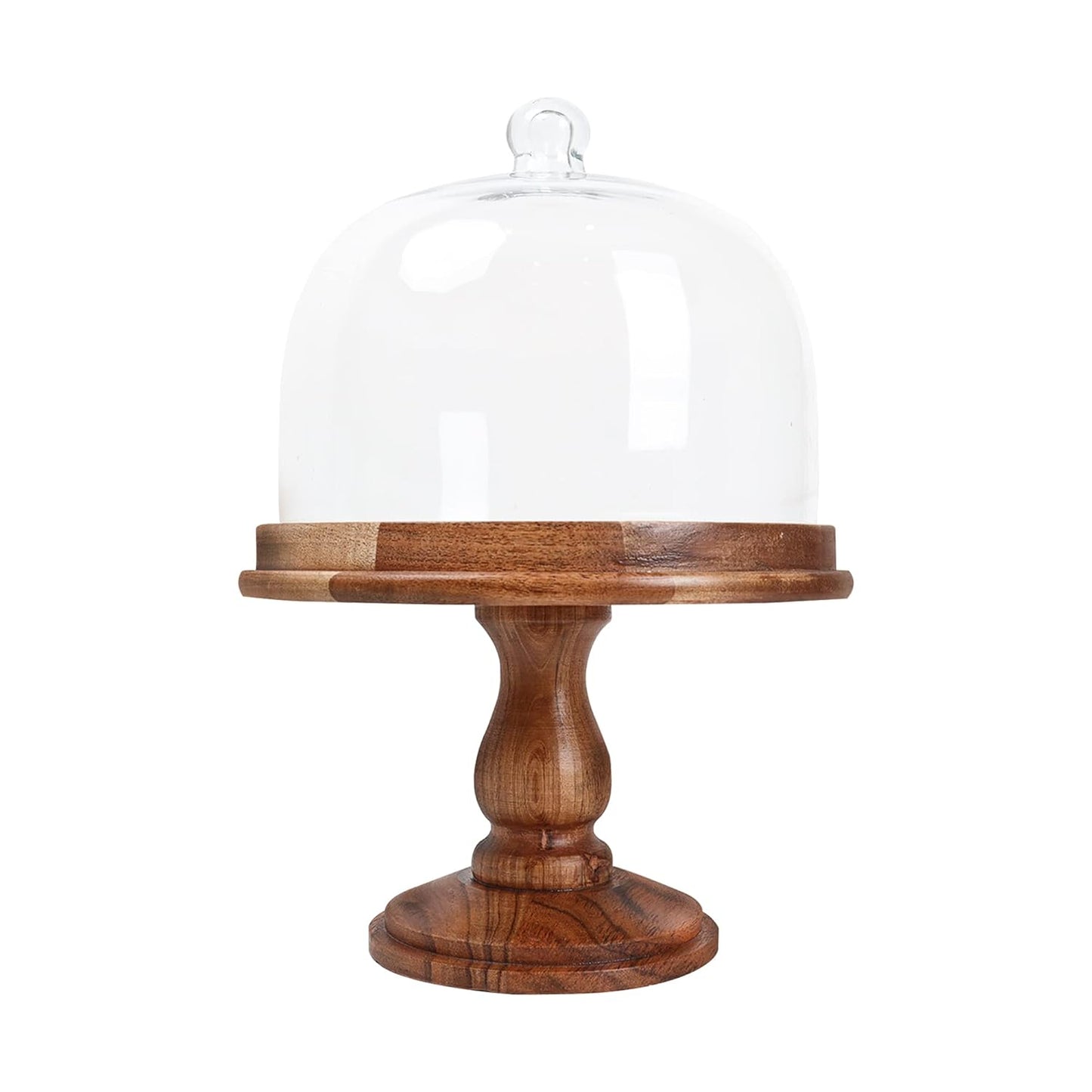 Cake dome with Wooden Pedestal