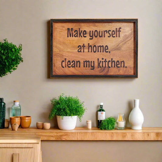 Wood Sign wall decor quotes - Kitchen