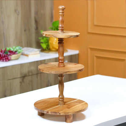 3 Tier Wooden Dessert Stand