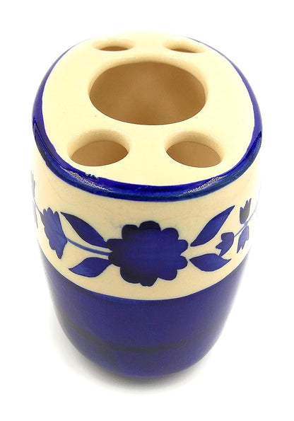 Ceramic Unique Handmade Decorative Toothbrush Holder -BL