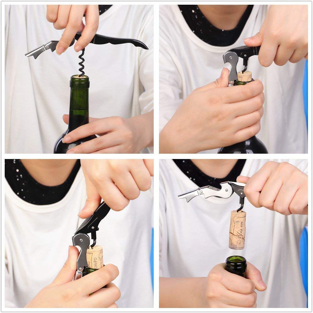 Stainless Steel Cork Screw Style Bottle Opener