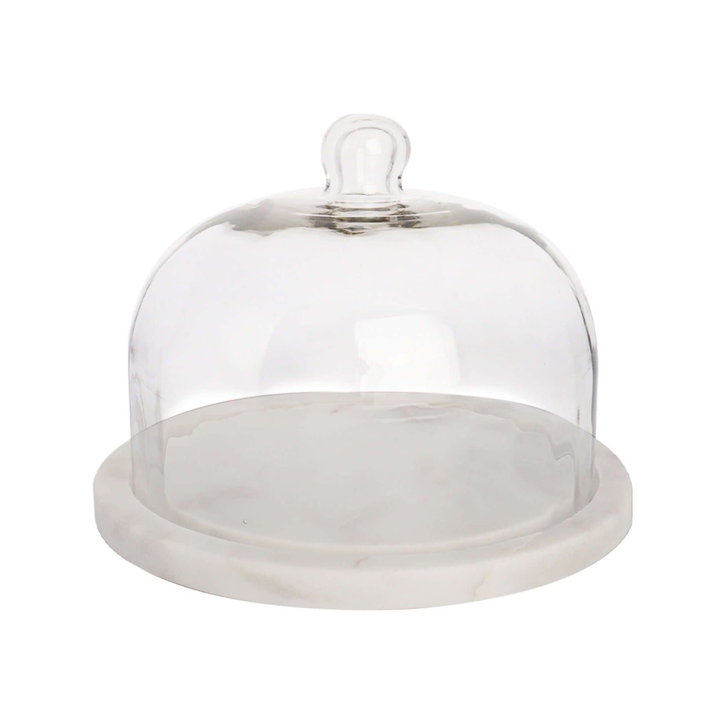 Marble Cake plate with Cloche/Dome - 7.5 inch