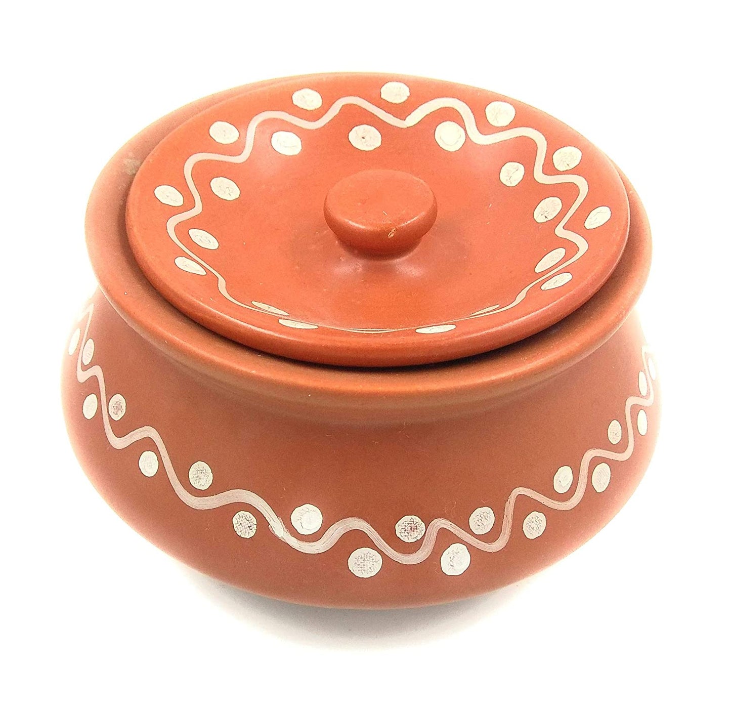 Ceramic Handi with lid , Curd Setter Pot , Biryani Serving - 250ml BR