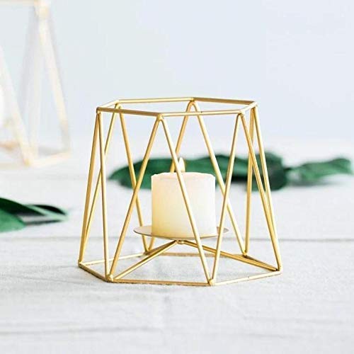 Gold Candle Holder for Decor Set of 2 - GEO