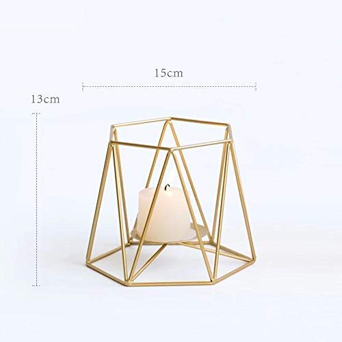 Gold Candle Holder for Decor Set of 2 - GEO