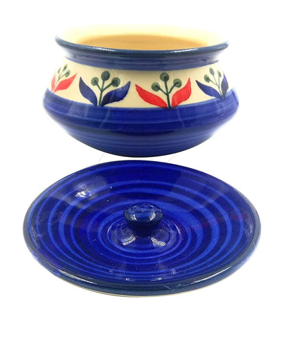 Ceramic Handi with lid , Curd Setter Pot , Biryani Serving - 250ml SHL