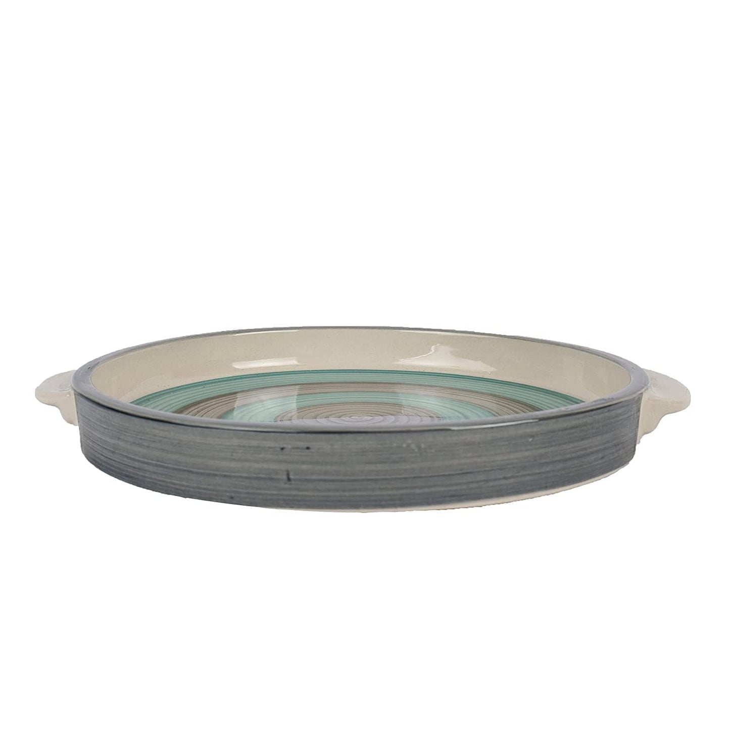 Ceramic Round Plate 8 Inches , Microwave Safe Round Plate - GRG