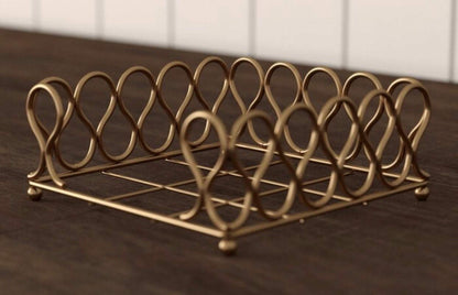 Decorative Napkin Holder Stand - Golden