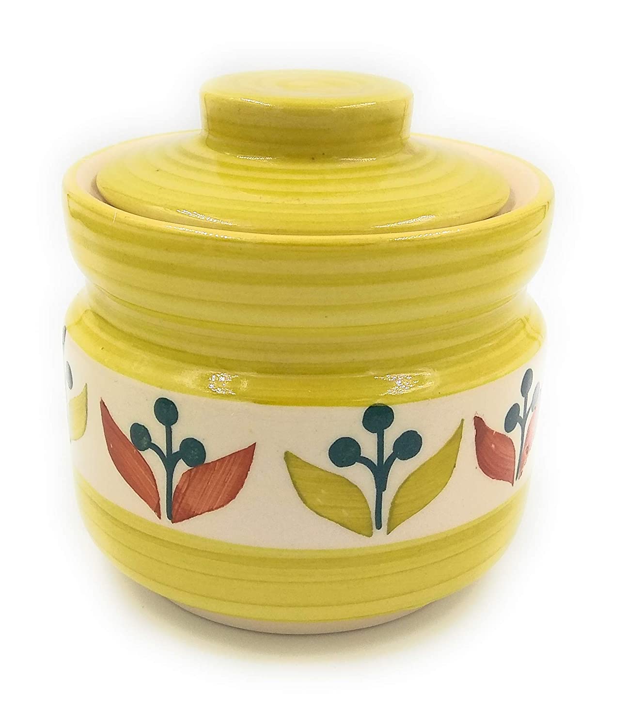 Earthenware Tea Jar - 2 Pieces, Multicolour