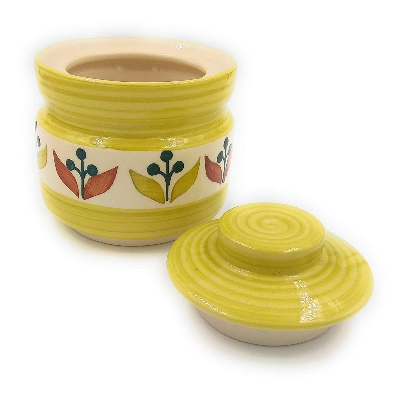 Earthenware Tea Jar - 2 Pieces, Multicolour