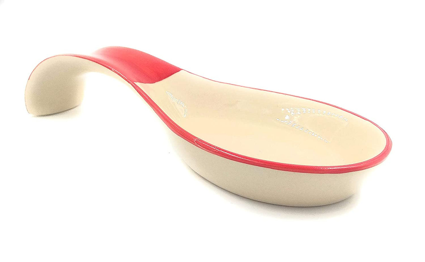 Ceramic Spoon Rest Hand Painted in RED