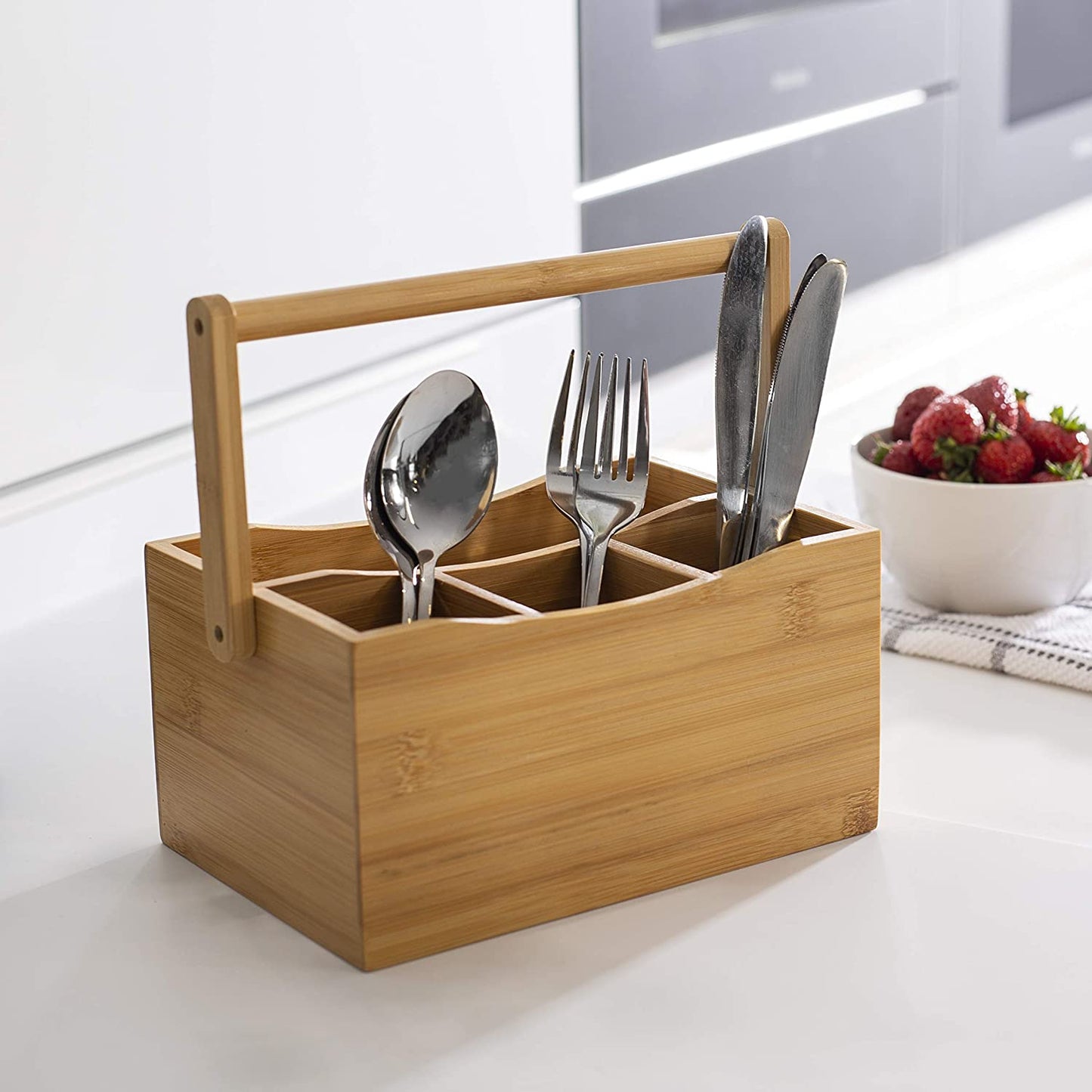 Multipurpose Wooden Cutlery holder