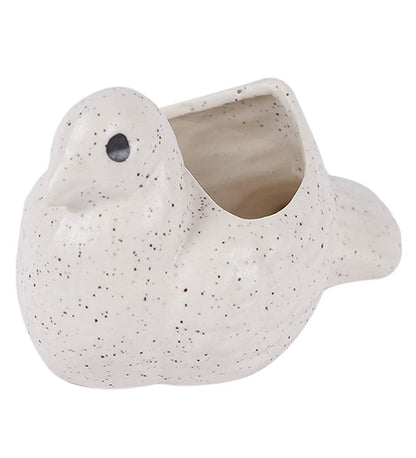 Ceramic bird planter set of 2