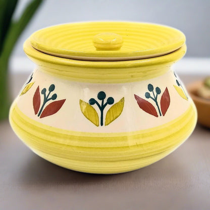 Ceramic Handi with lid, Curd Setter Pot - 250ml MLT