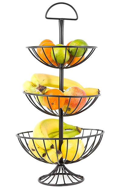 Three Tier Fruit Basket Stand for Storing & Organizing - 3T