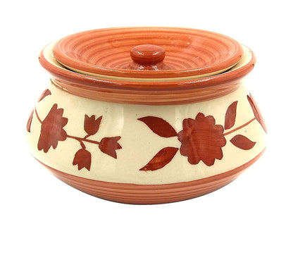 Ceramic Handi with lid , Curd Setter Pot , Biryani Serving - 250ml BFL