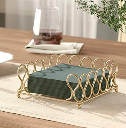 Decorative Napkin Holder Stand - Golden