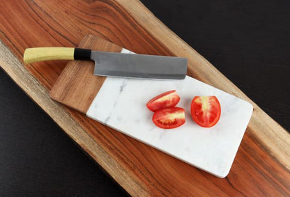 Marble and Wooden Serving Platter - 14x6"